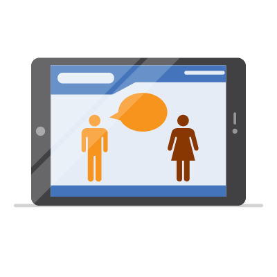 Tablet with eLearning on it